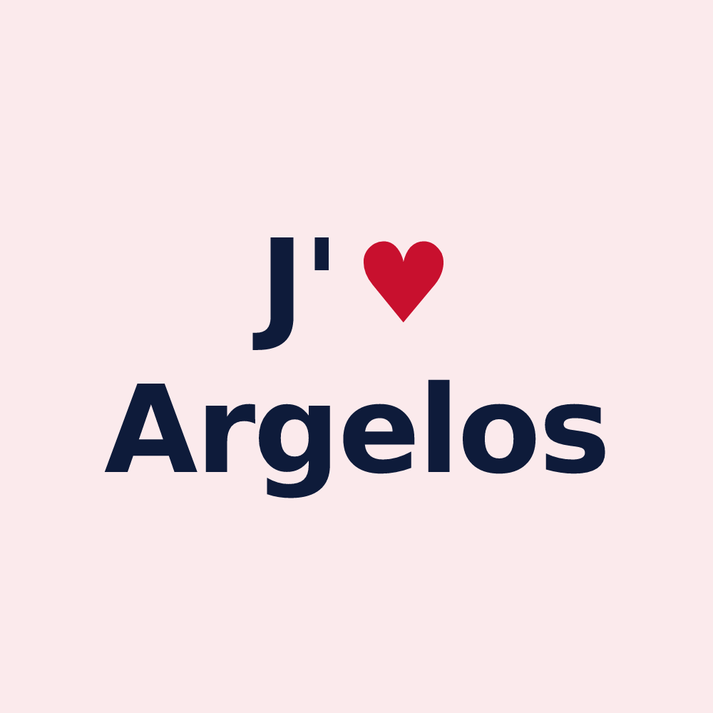 Magnet personnalisé Argelos — design J'aime Argelos