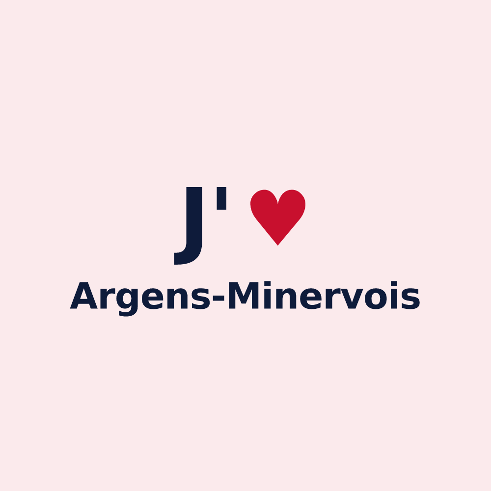 Magnet personnalisé Argens-Minervois — design J'aime Argens-Minervois