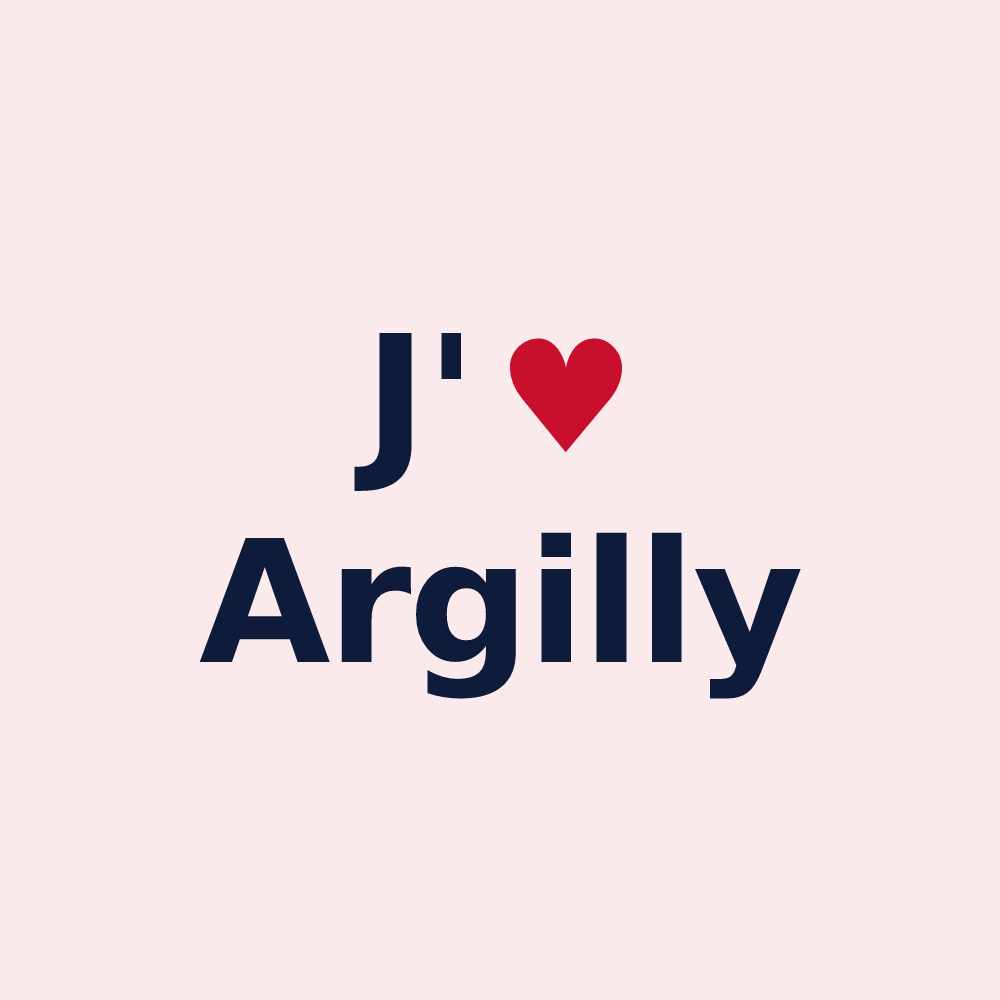 Magnet personnalisé Argilly — design J'aime Argilly