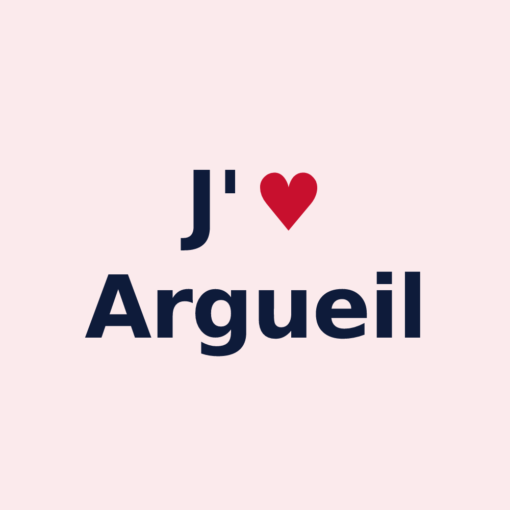 Magnet personnalisé Argueil — design « J'aime Argueil » imprimé sur le magnet