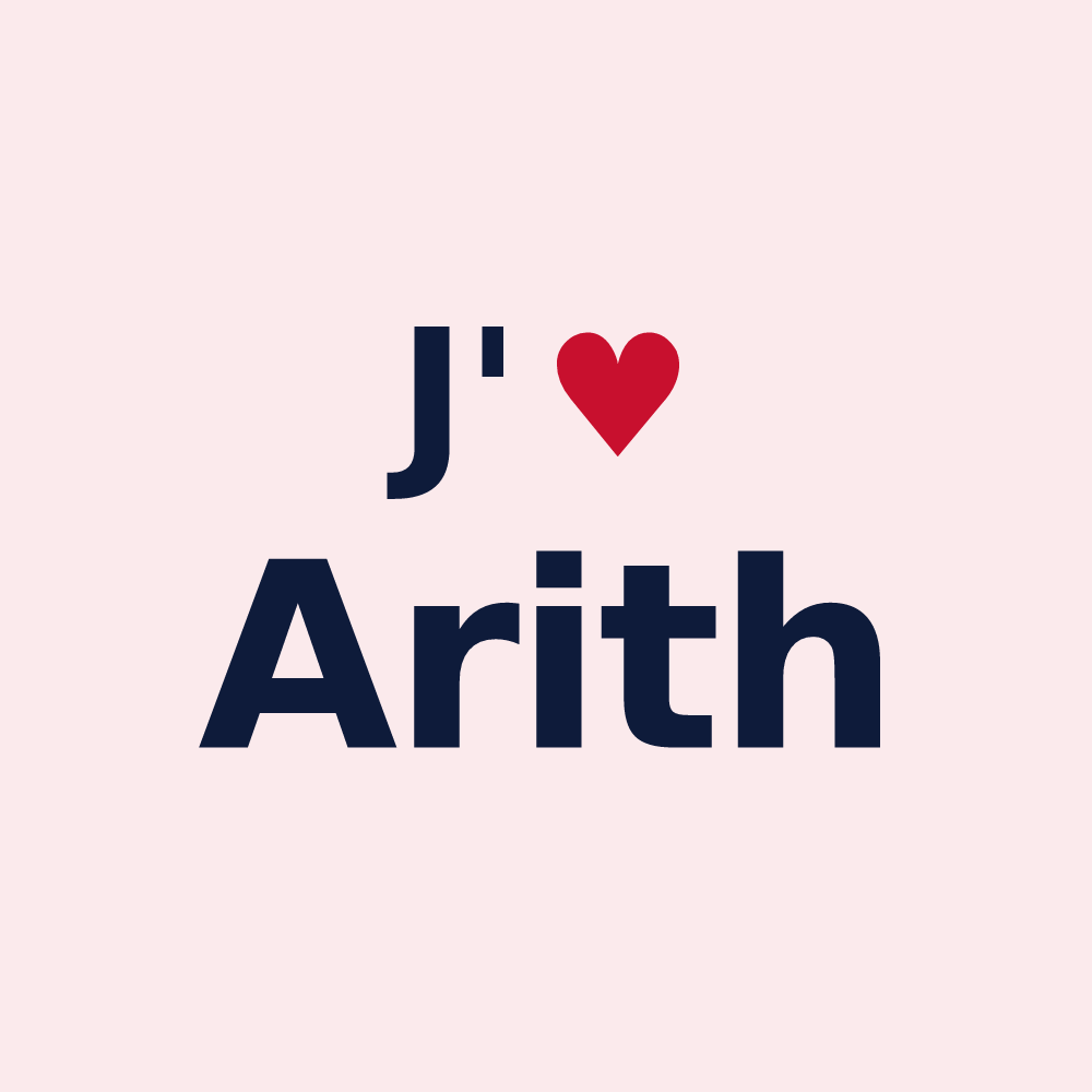 Magnet personnalisé Arith — design J'aime Arith