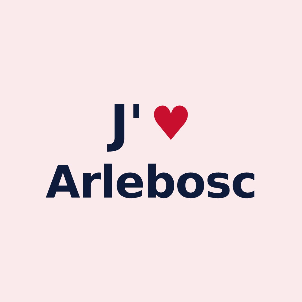 Magnet personnalisé Arlebosc — design J'aime Arlebosc