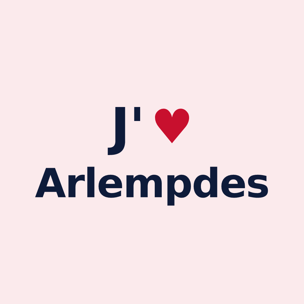 Magnet personnalisé Arlempdes — design J'aime Arlempdes