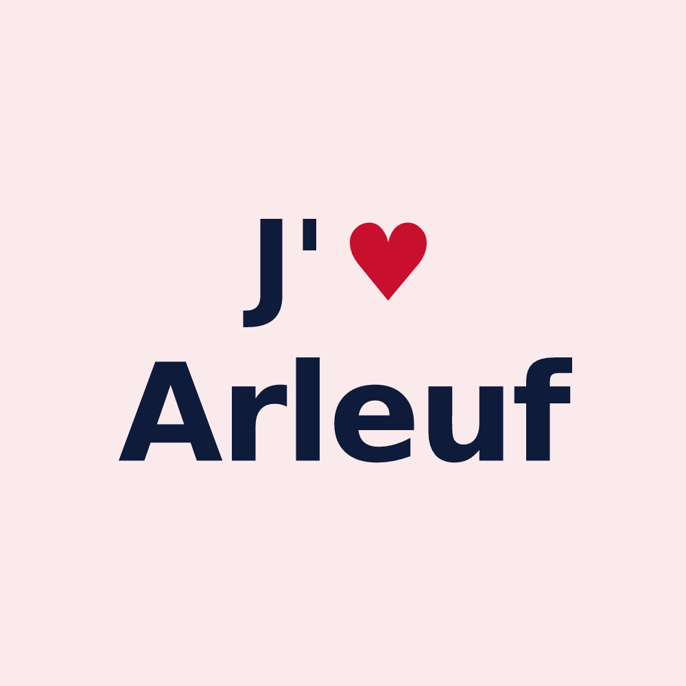 Magnet personnalisé Arleuf — design J'aime Arleuf