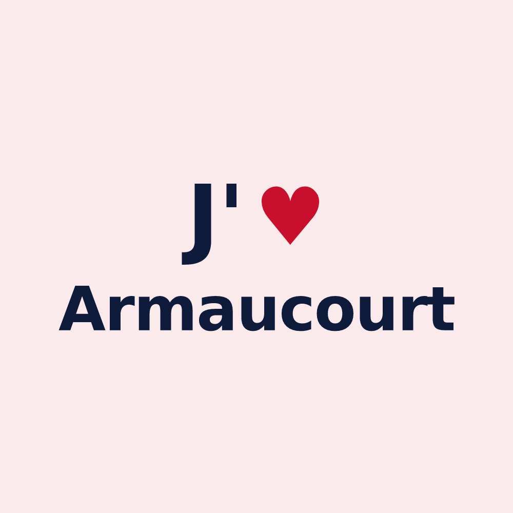 Magnet personnalisé Armaucourt — design J'aime Armaucourt