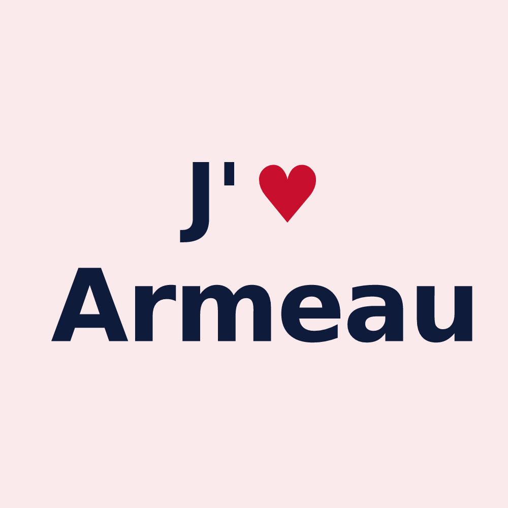 Magnet personnalisé Armeau — design J'aime Armeau