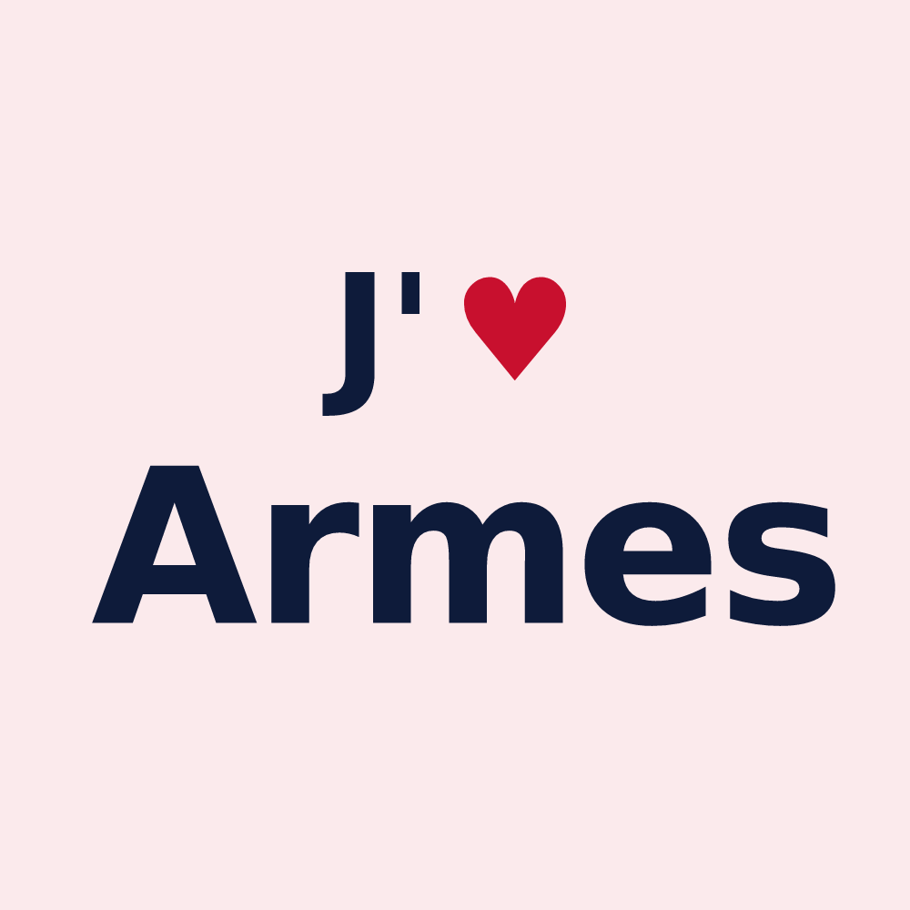 Magnet personnalisé Armes — design J'aime Armes