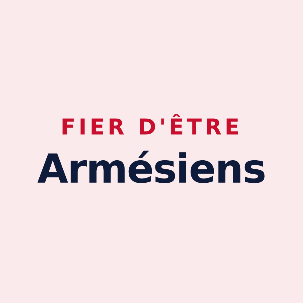 Magnet « Fier d'être Armésiens » — design pour Armes