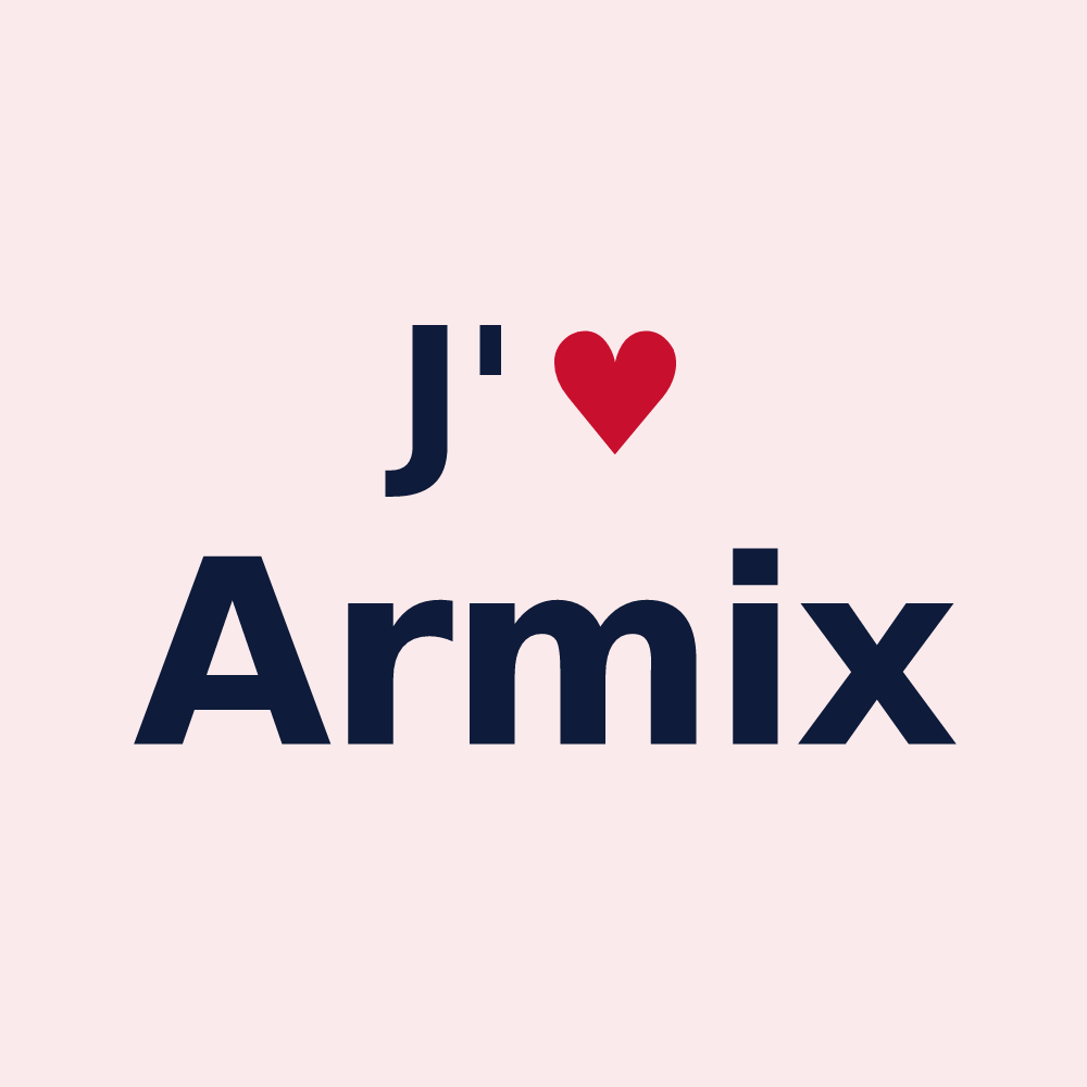 Magnet personnalisé Armix — design J'aime Armix