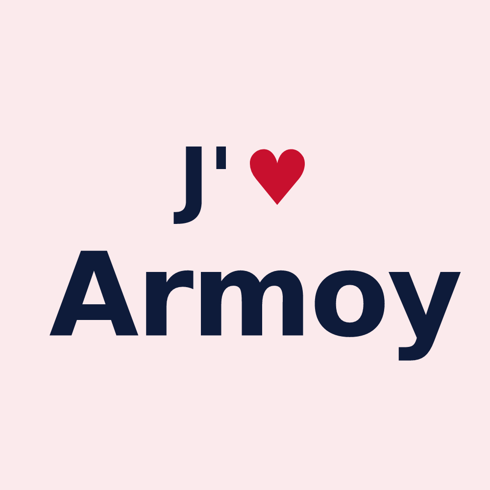 Magnet personnalisé Armoy — design J'aime Armoy