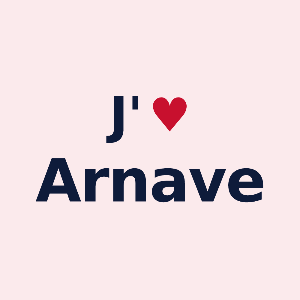Magnet personnalisé Arnave — design J'aime Arnave