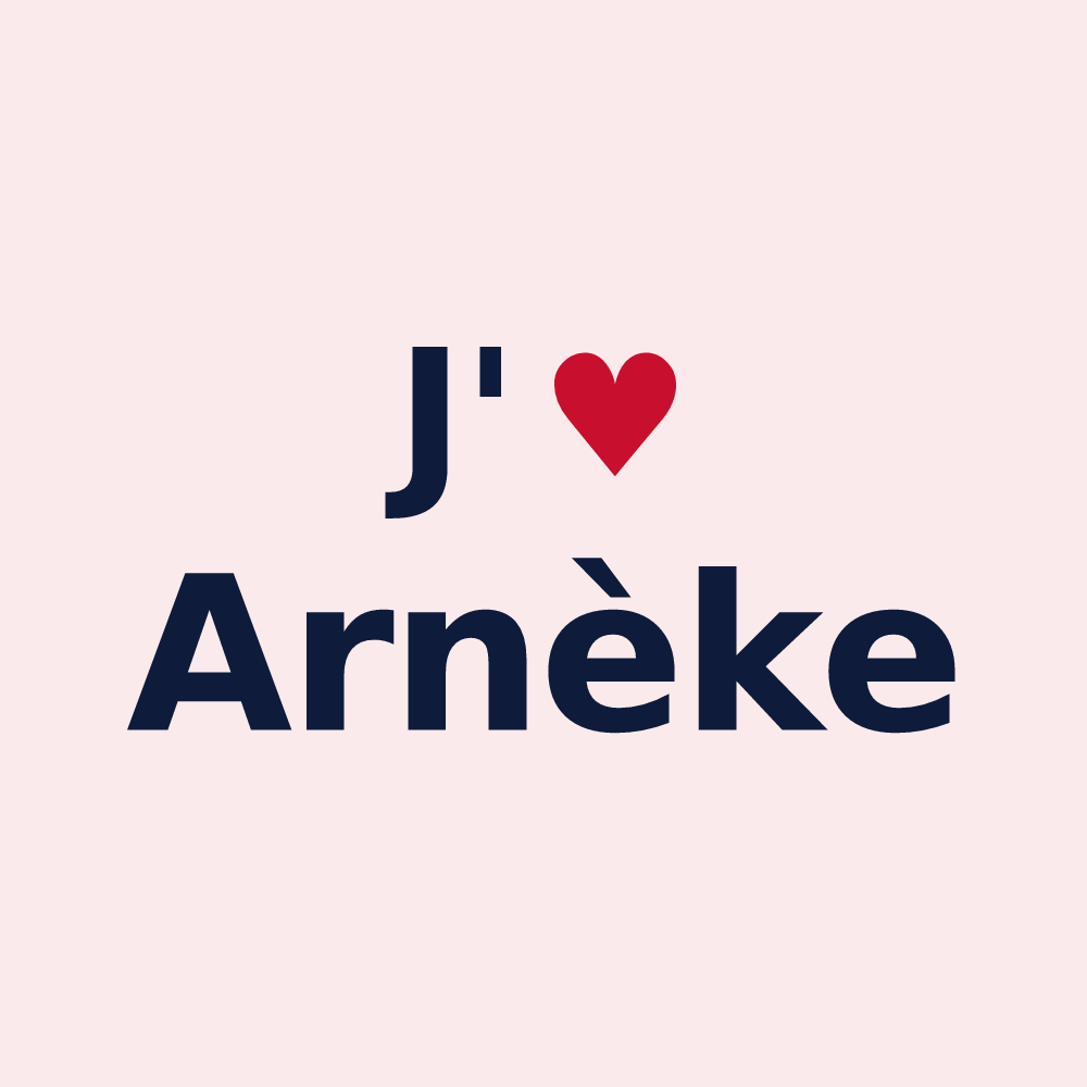 Magnet personnalisé Arnèke — design J'aime Arnèke
