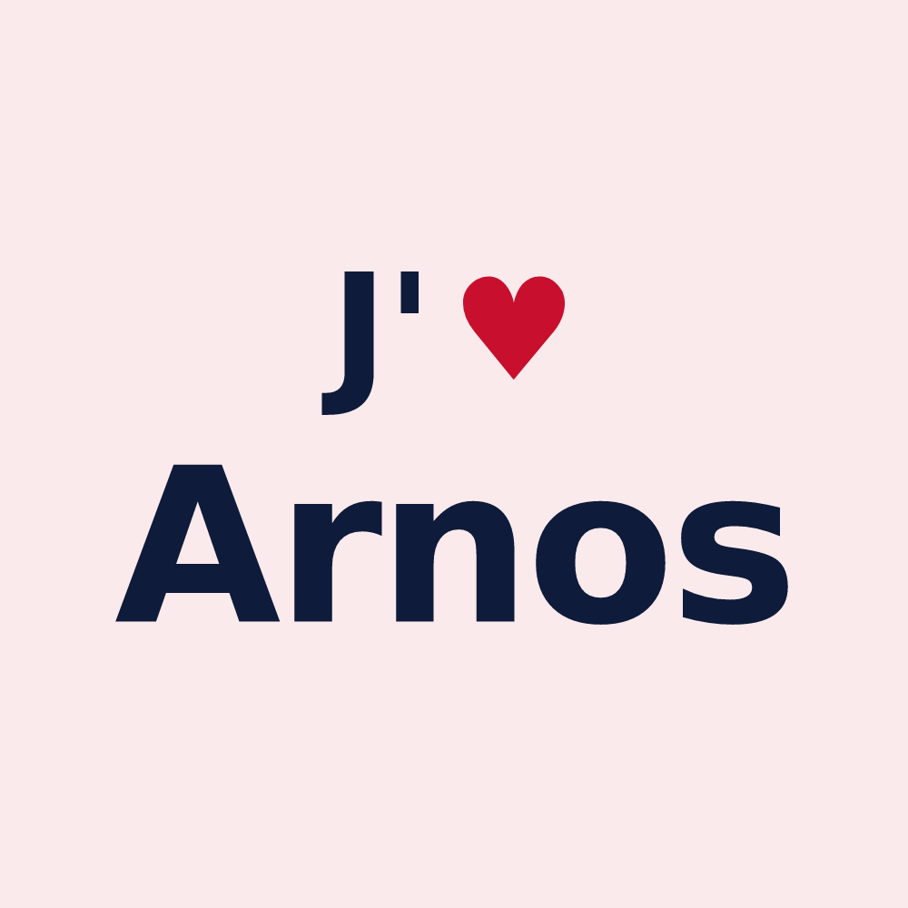 Magnet personnalisé Arnos — design J'aime Arnos