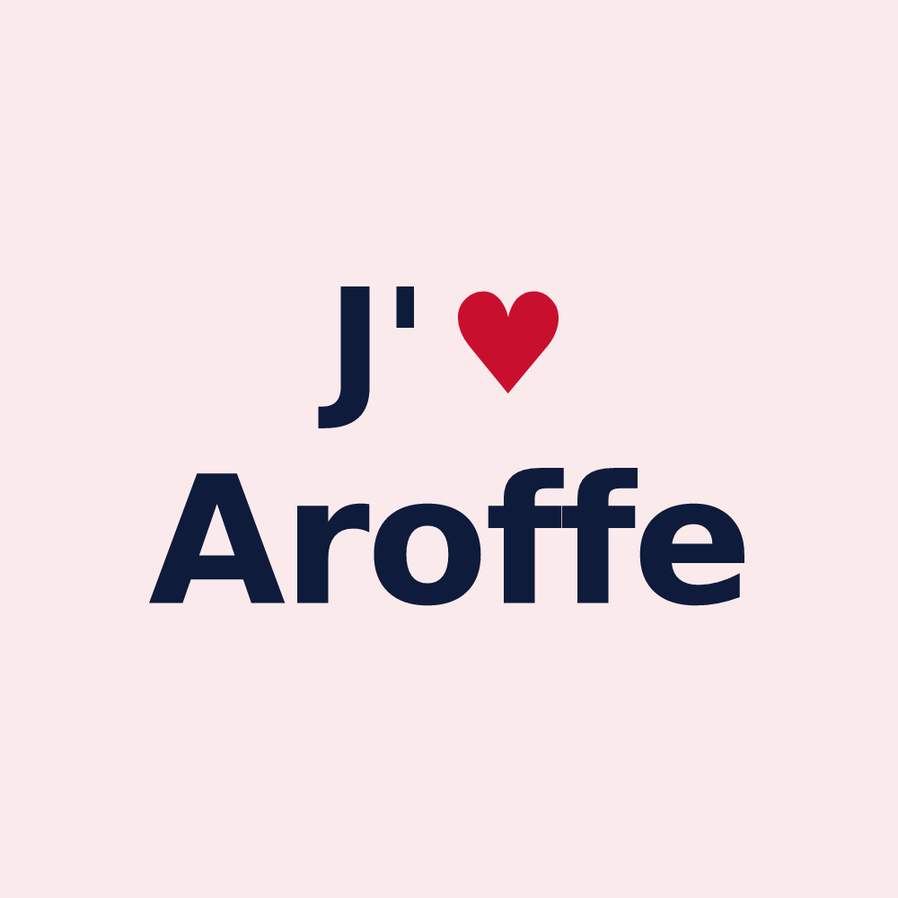 Magnet personnalisé Aroffe — design J'aime Aroffe