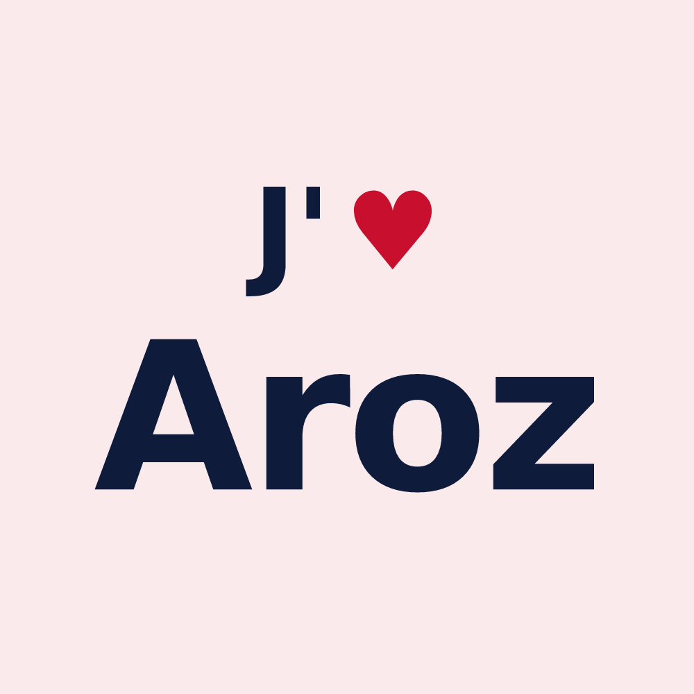 Magnet personnalisé Aroz — design J'aime Aroz