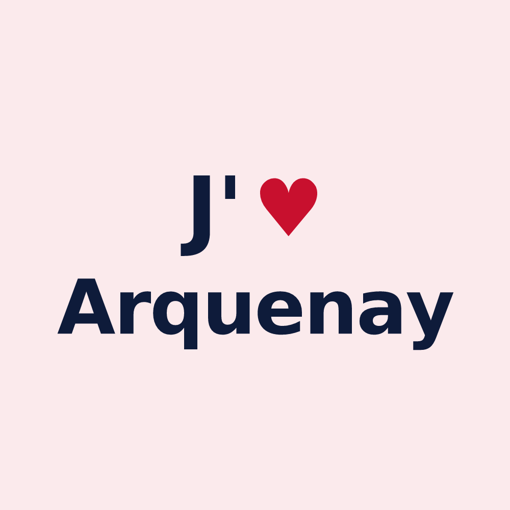 Magnet personnalisé Arquenay — design J'aime Arquenay