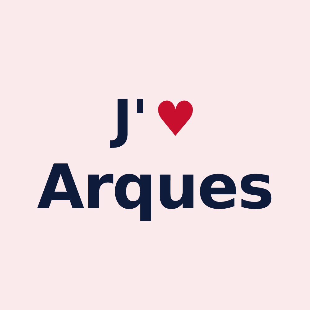 Magnet personnalisé Arques — design J'aime Arques
