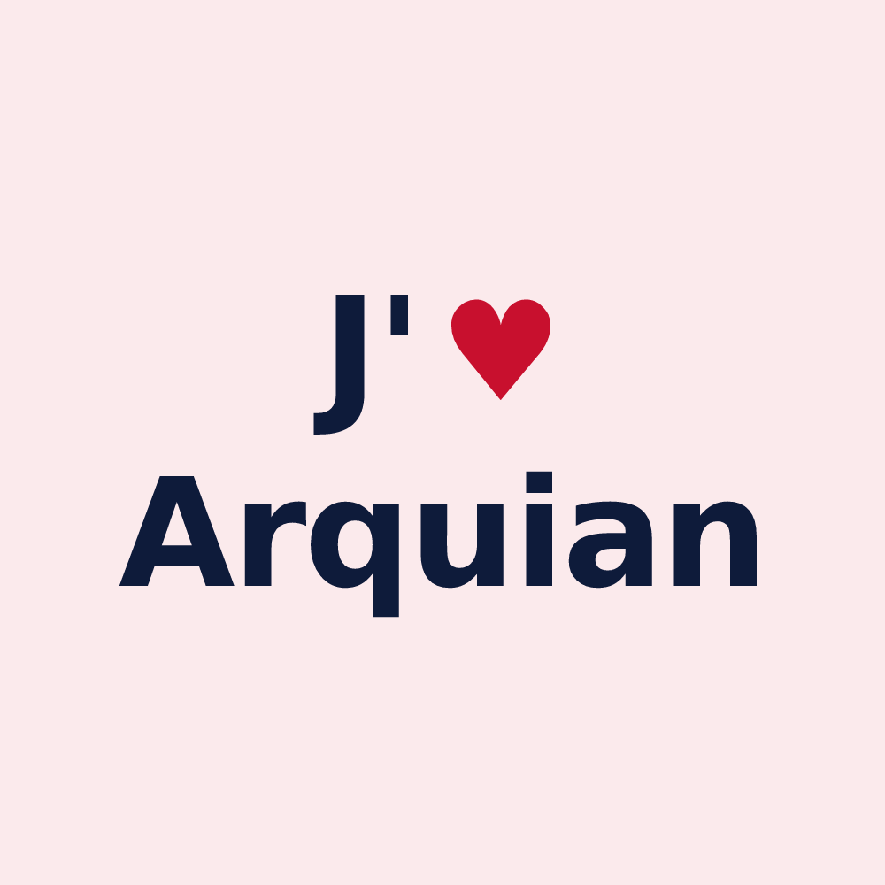 Magnet personnalisé Arquian — design J'aime Arquian