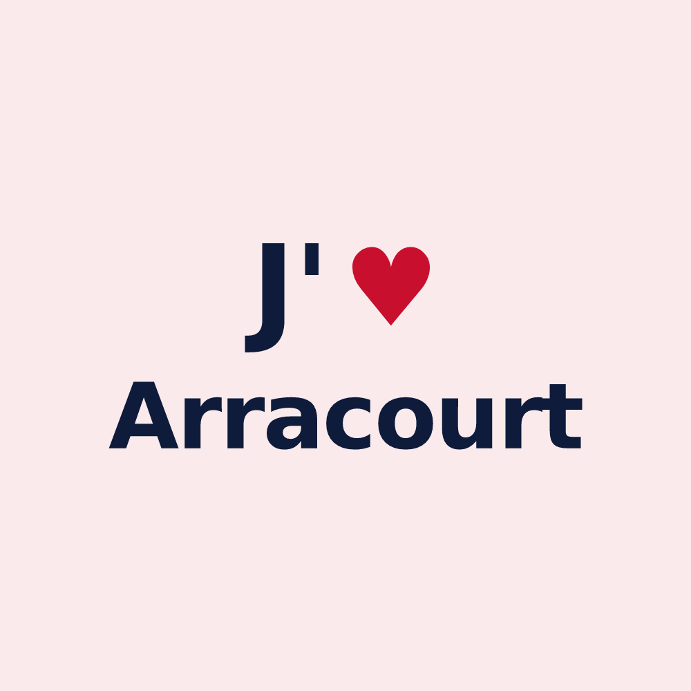 Magnet personnalisé Arracourt — design J'aime Arracourt