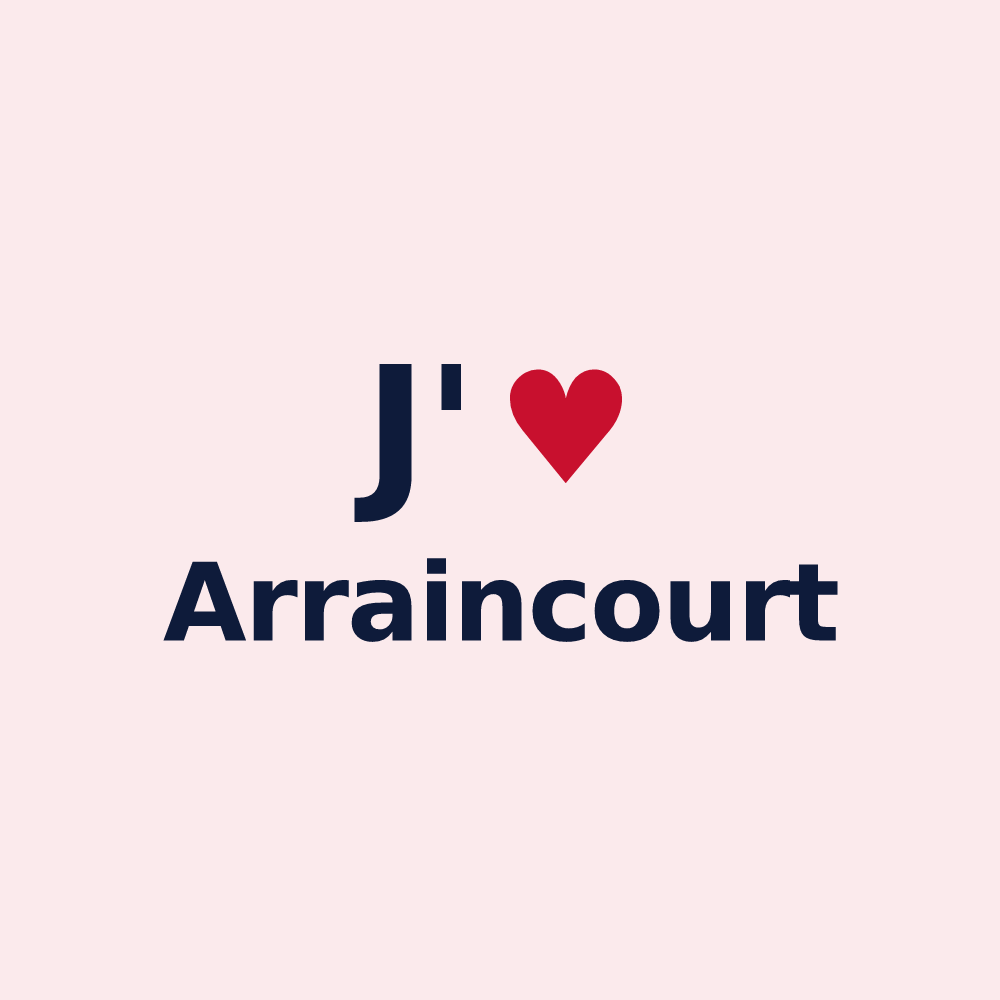 Magnet personnalisé Arraincourt — design J'aime Arraincourt