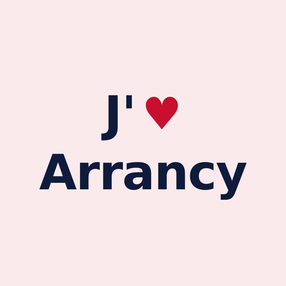 Magnet personnalisé Arrancy — design J'aime Arrancy