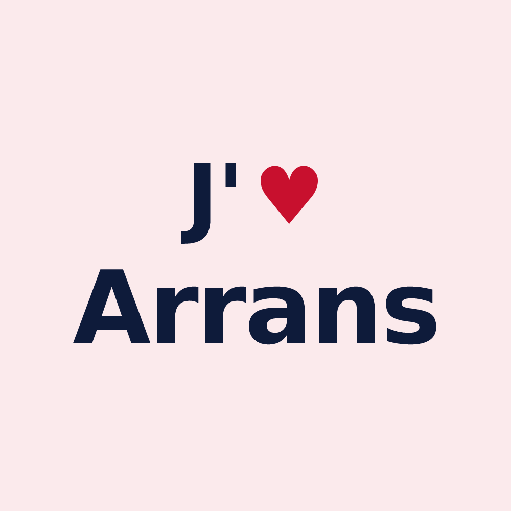 Magnet personnalisé Arrans — design J'aime Arrans