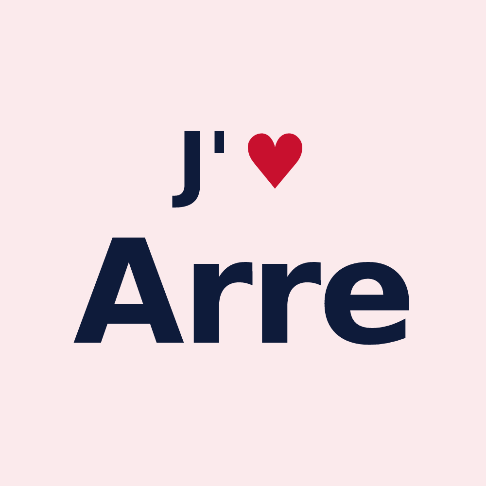 Magnet personnalisé Arre — design J'aime Arre