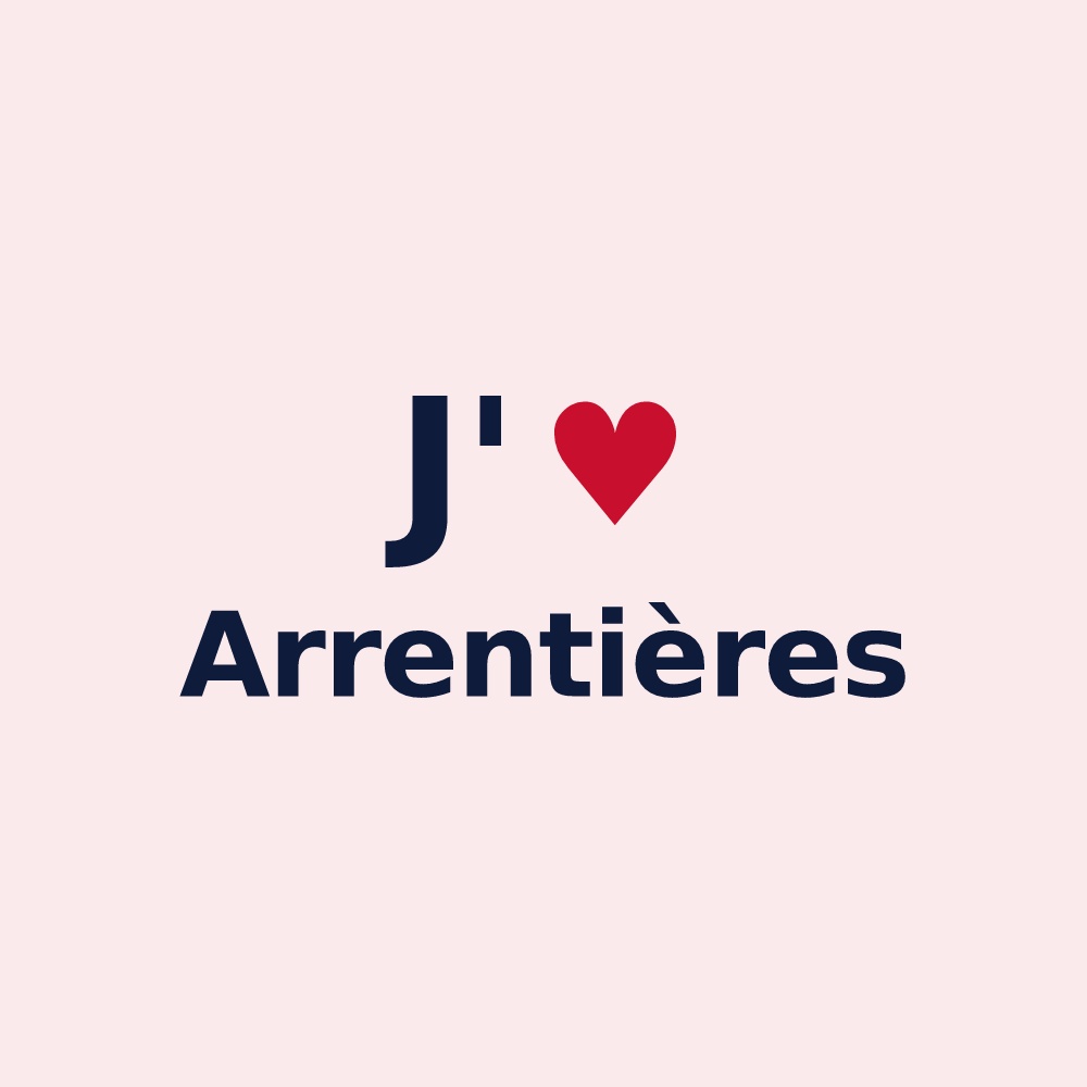 Magnet personnalisé Arrentières — design J'aime Arrentières