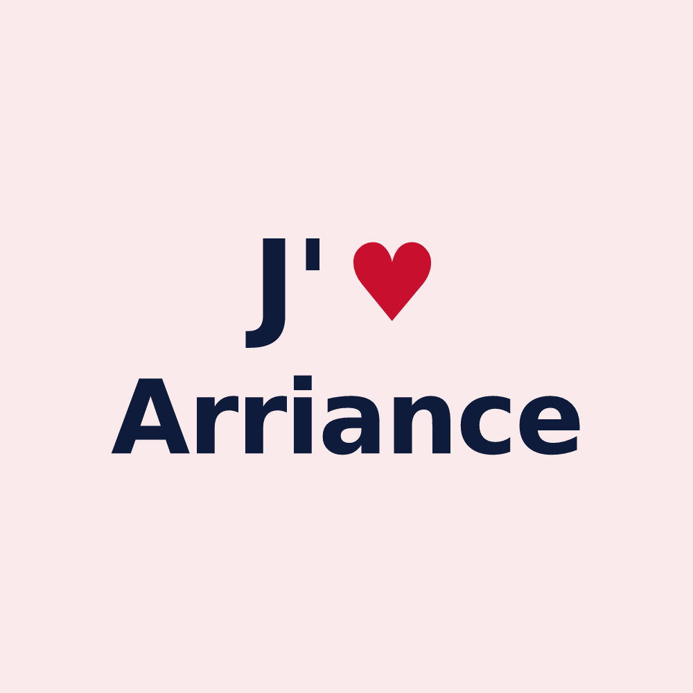 Magnet personnalisé Arriance — design J'aime Arriance
