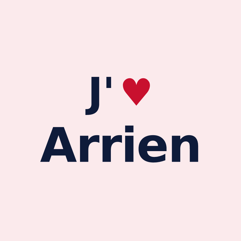 Magnet personnalisé Arrien — design J'aime Arrien