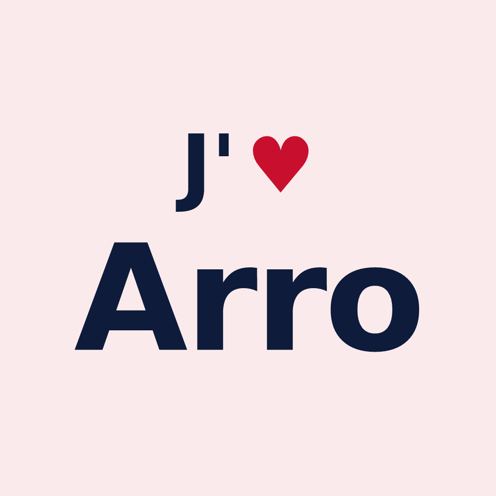 Magnet personnalisé Arro — design J'aime Arro
