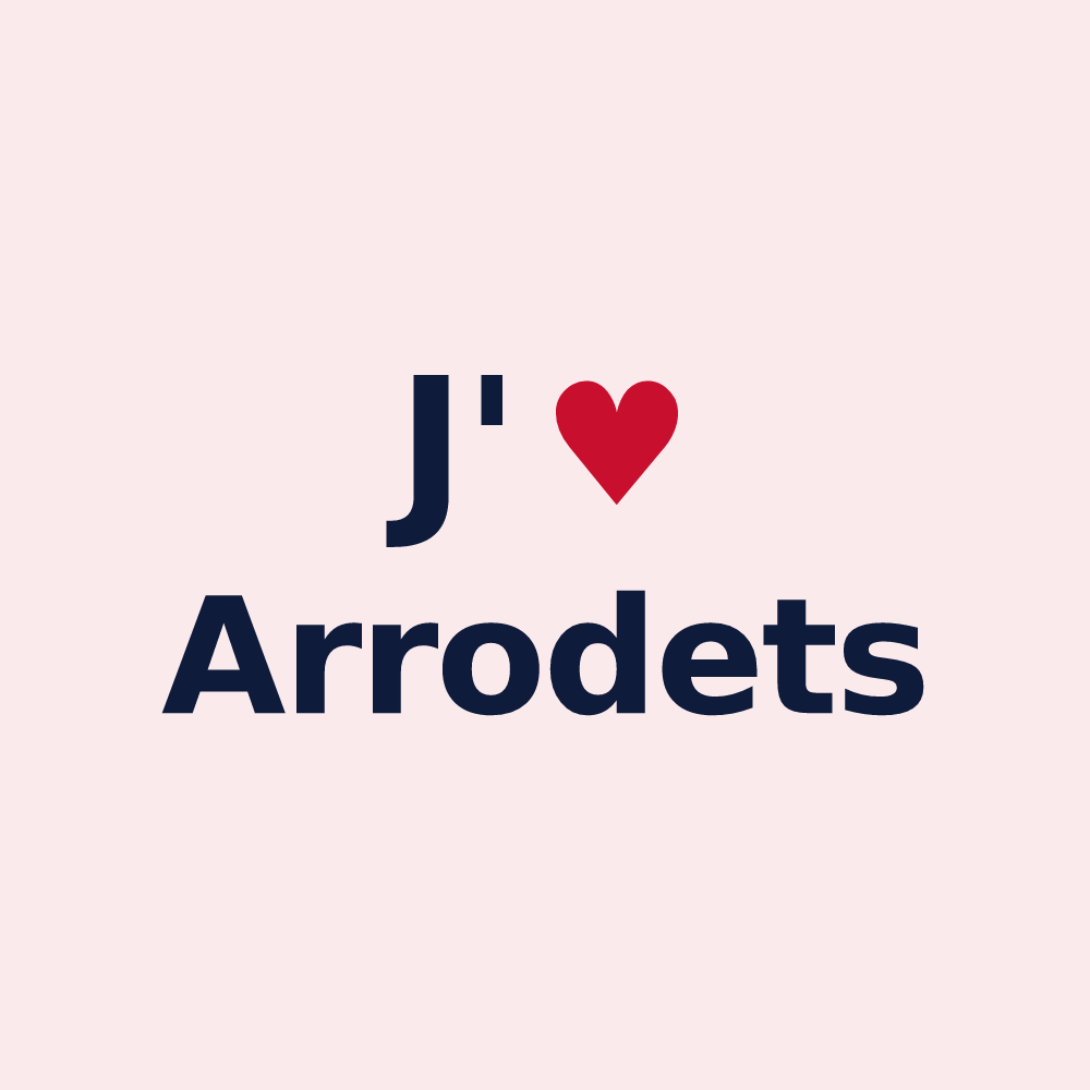 Magnet personnalisé Arrodets — design J'aime Arrodets