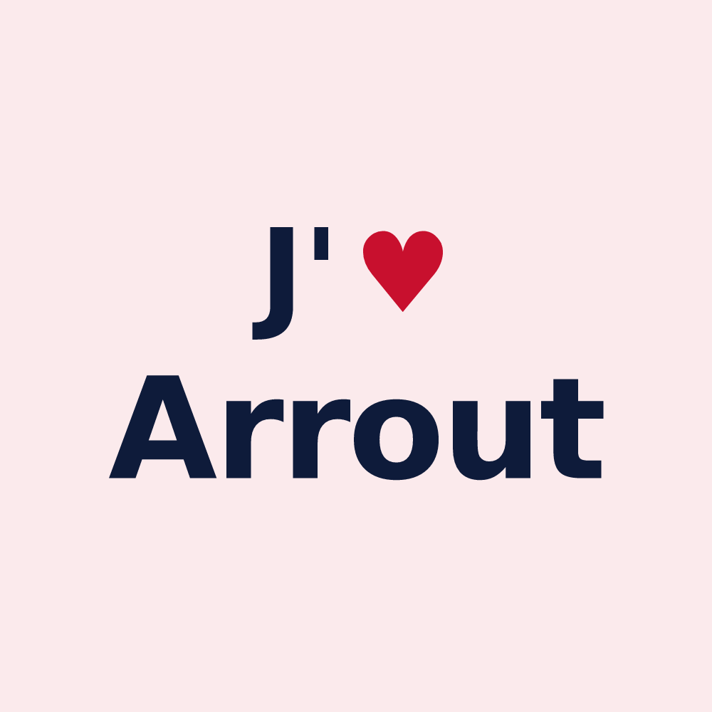Magnet personnalisé Arrout — design J'aime Arrout