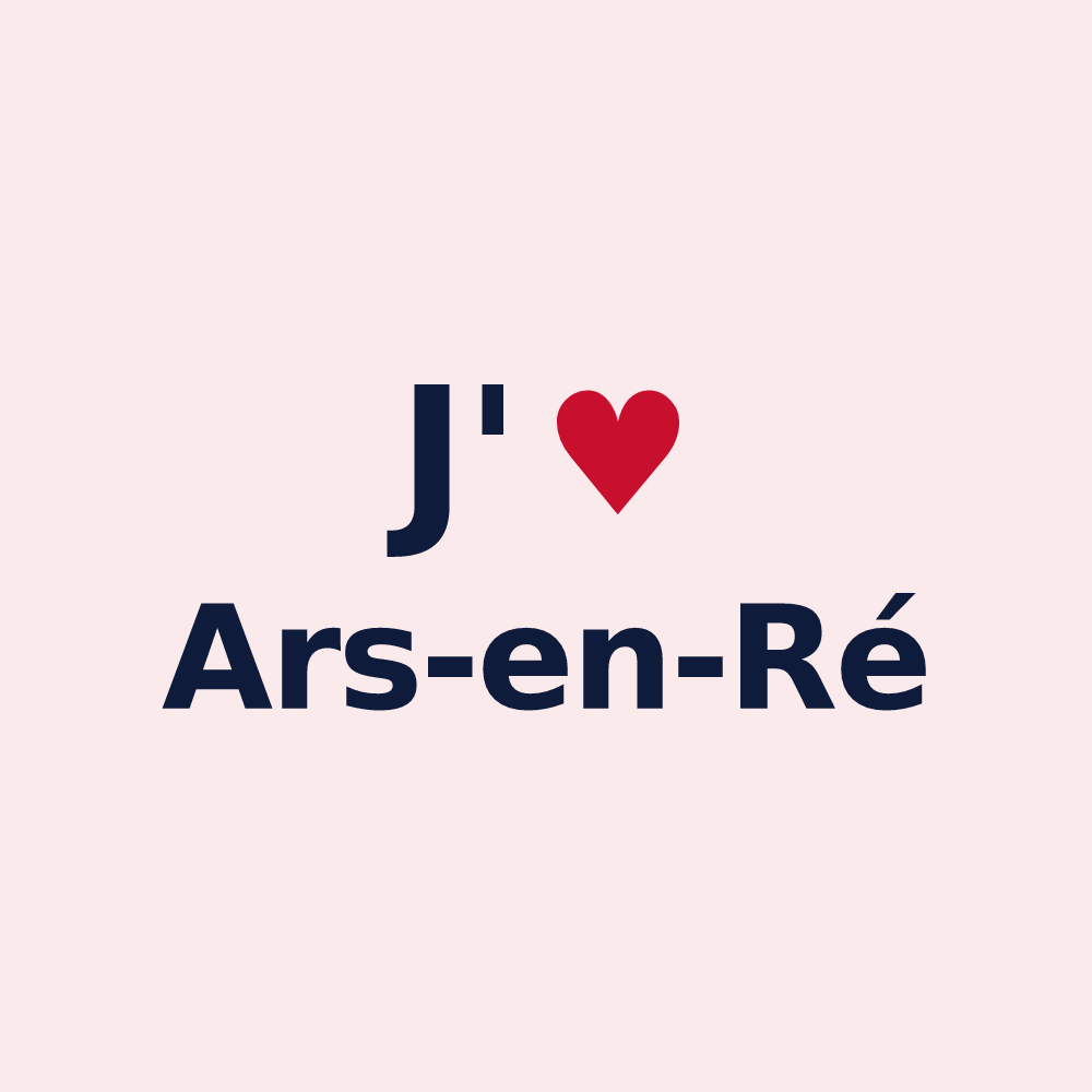 Magnet personnalisé Ars-en-Ré — design J'aime Ars-en-Ré