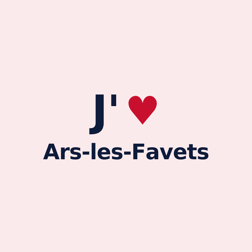 Magnet personnalisé Ars-les-Favets — design J'aime Ars-les-Favets