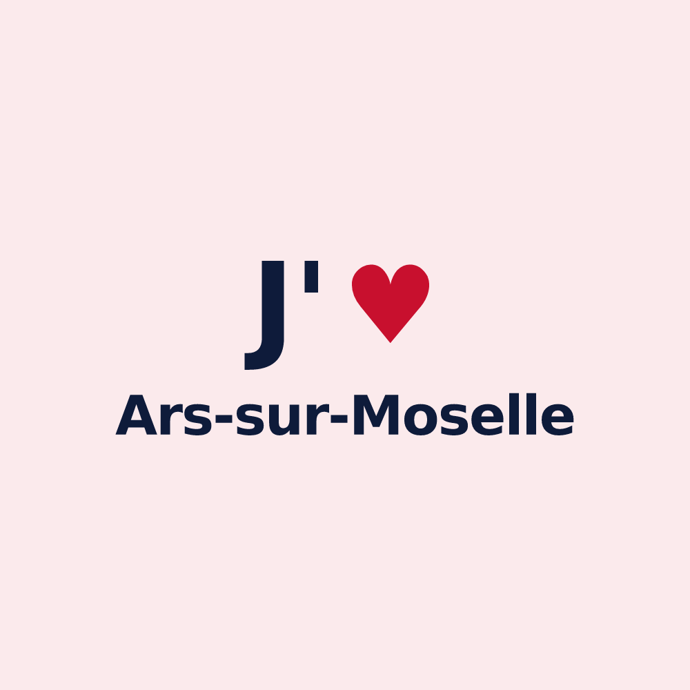 Magnet personnalisé Ars-sur-Moselle — design J'aime Ars-sur-Moselle