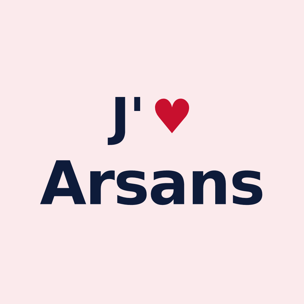 Magnet personnalisé Arsans — design J'aime Arsans