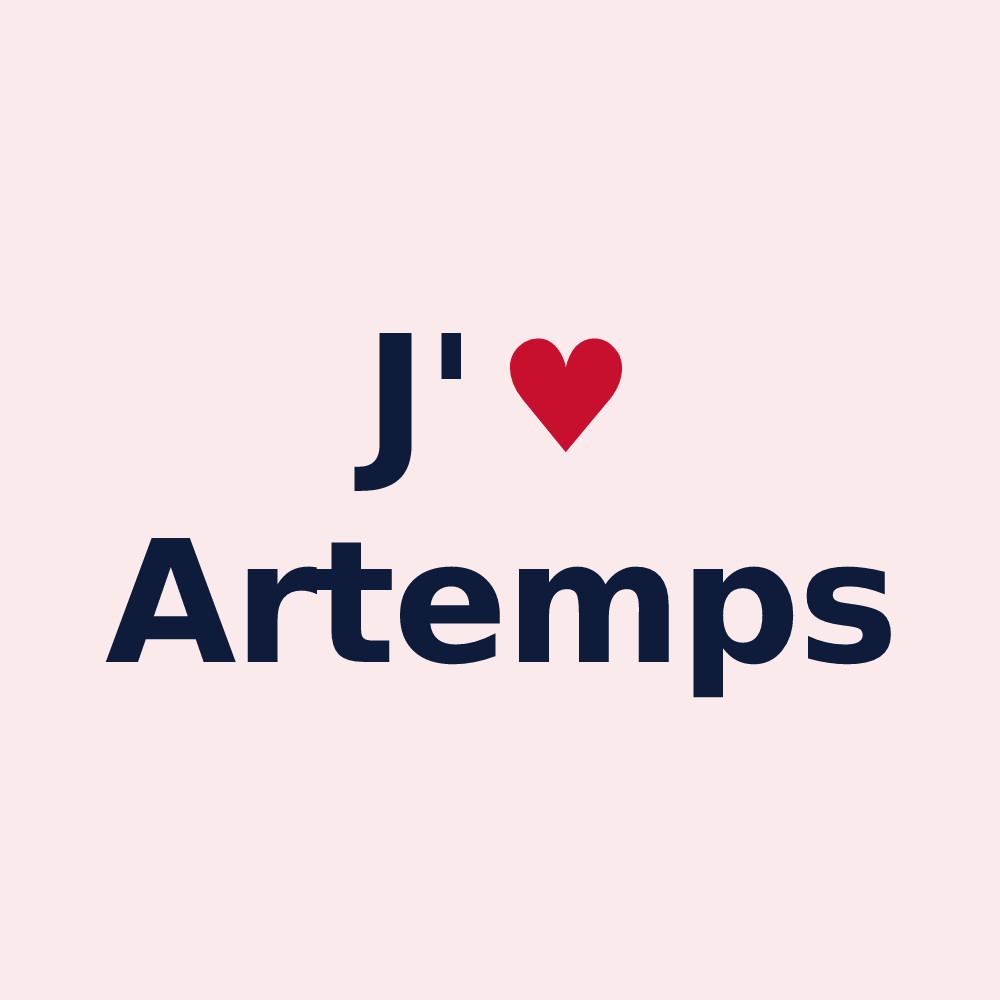 Magnet personnalisé Artemps — design J'aime Artemps