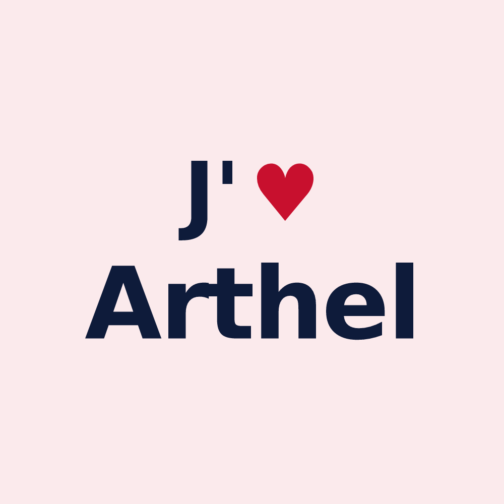 Magnet personnalisé Arthel — design J'aime Arthel