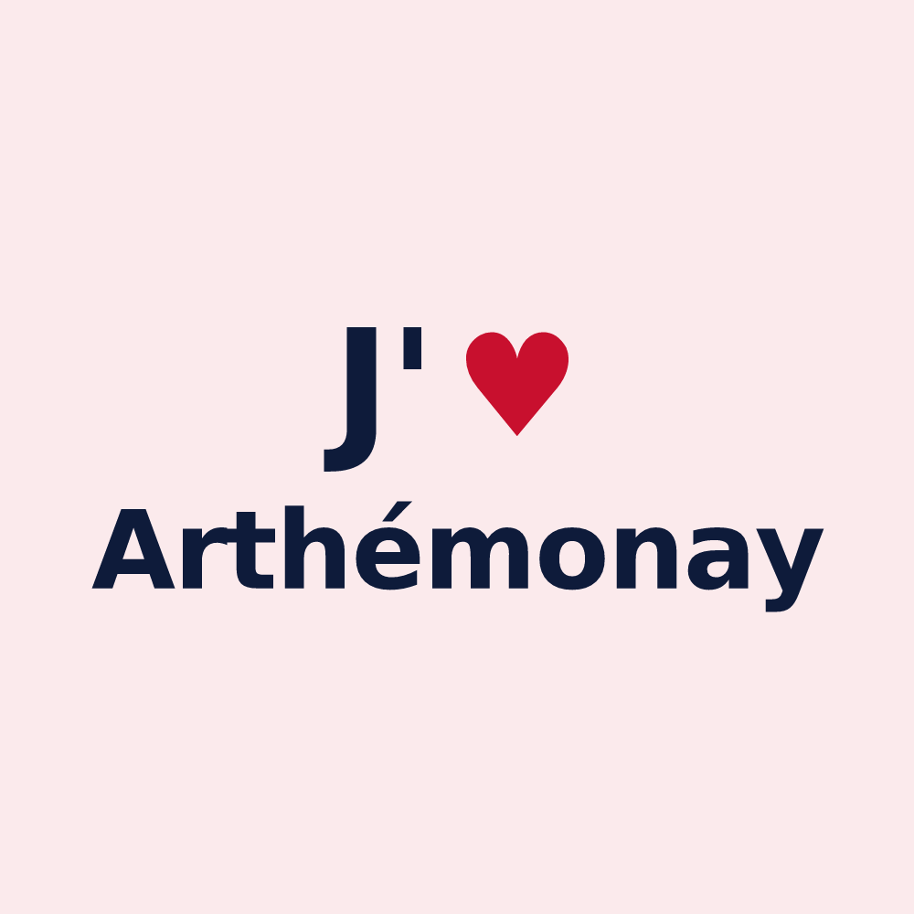 Magnet personnalisé Arthémonay — design J'aime Arthémonay