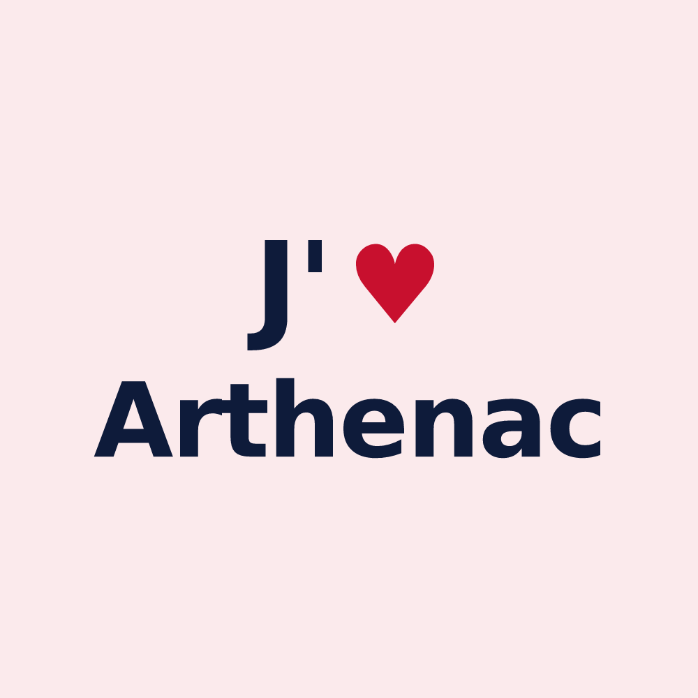 Magnet personnalisé Arthenac — design J'aime Arthenac