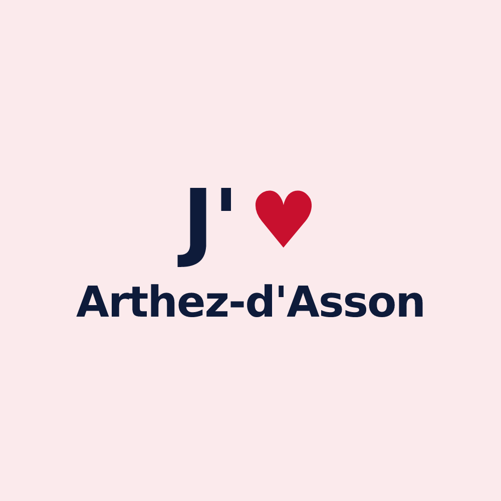 Magnet personnalisé Arthez-d'Asson — design J'aime Arthez-d'Asson