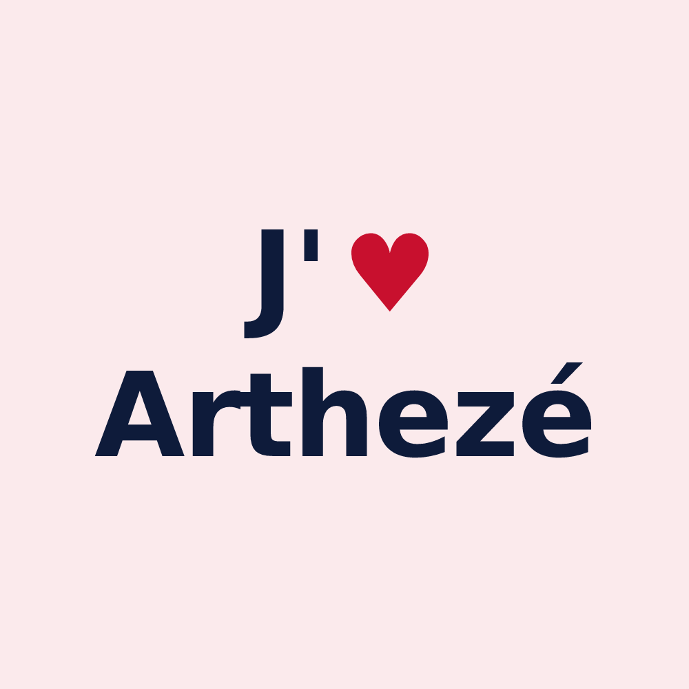 Magnet personnalisé Arthezé — design J'aime Arthezé