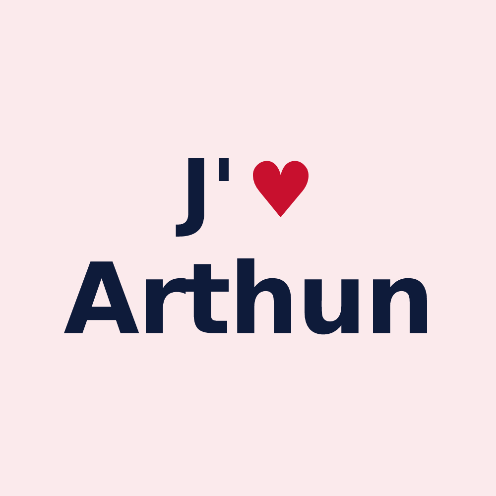 Magnet personnalisé Arthun — design J'aime Arthun