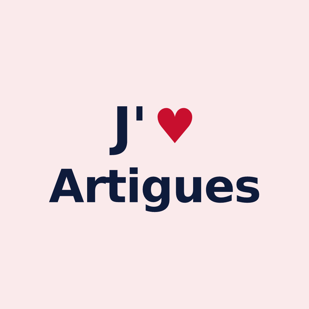 Magnet personnalisé Artigues — design J'aime Artigues