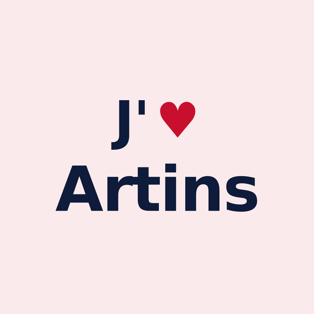 Magnet personnalisé Artins — design J'aime Artins