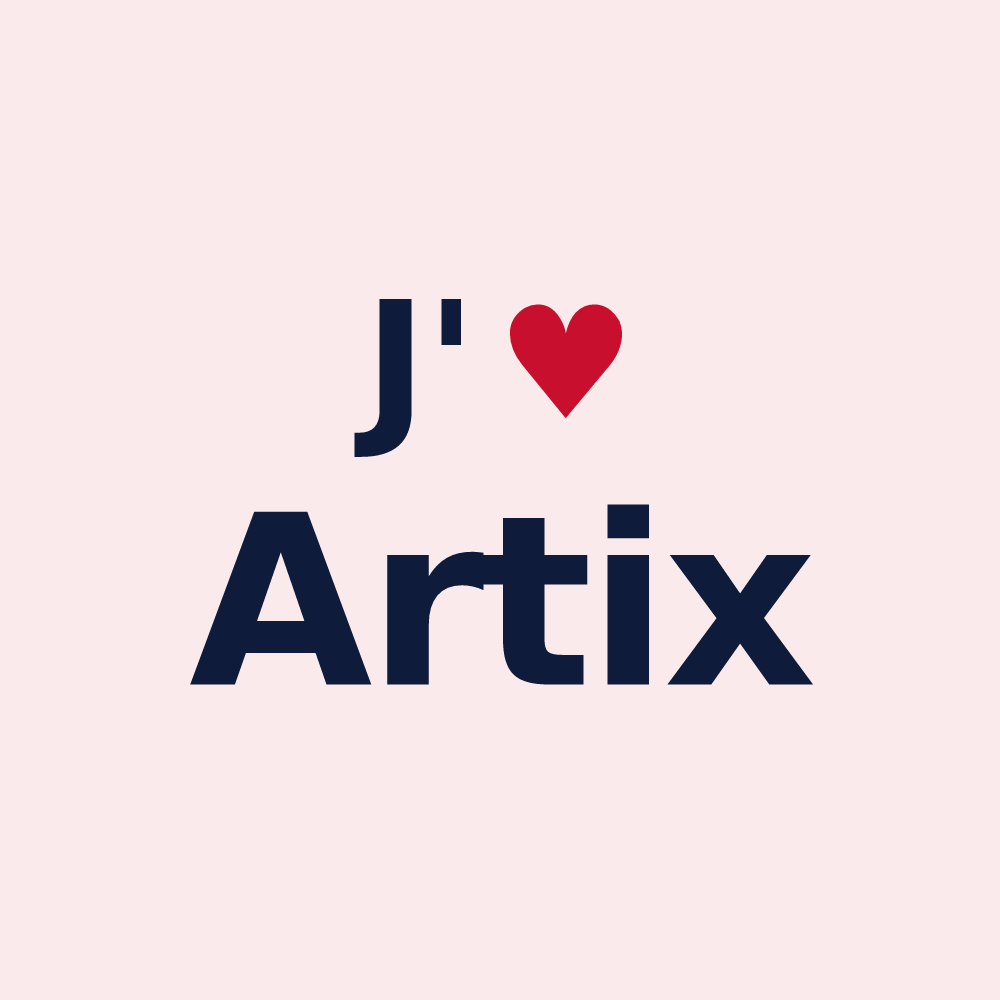 Magnet personnalisé Artix — design J'aime Artix