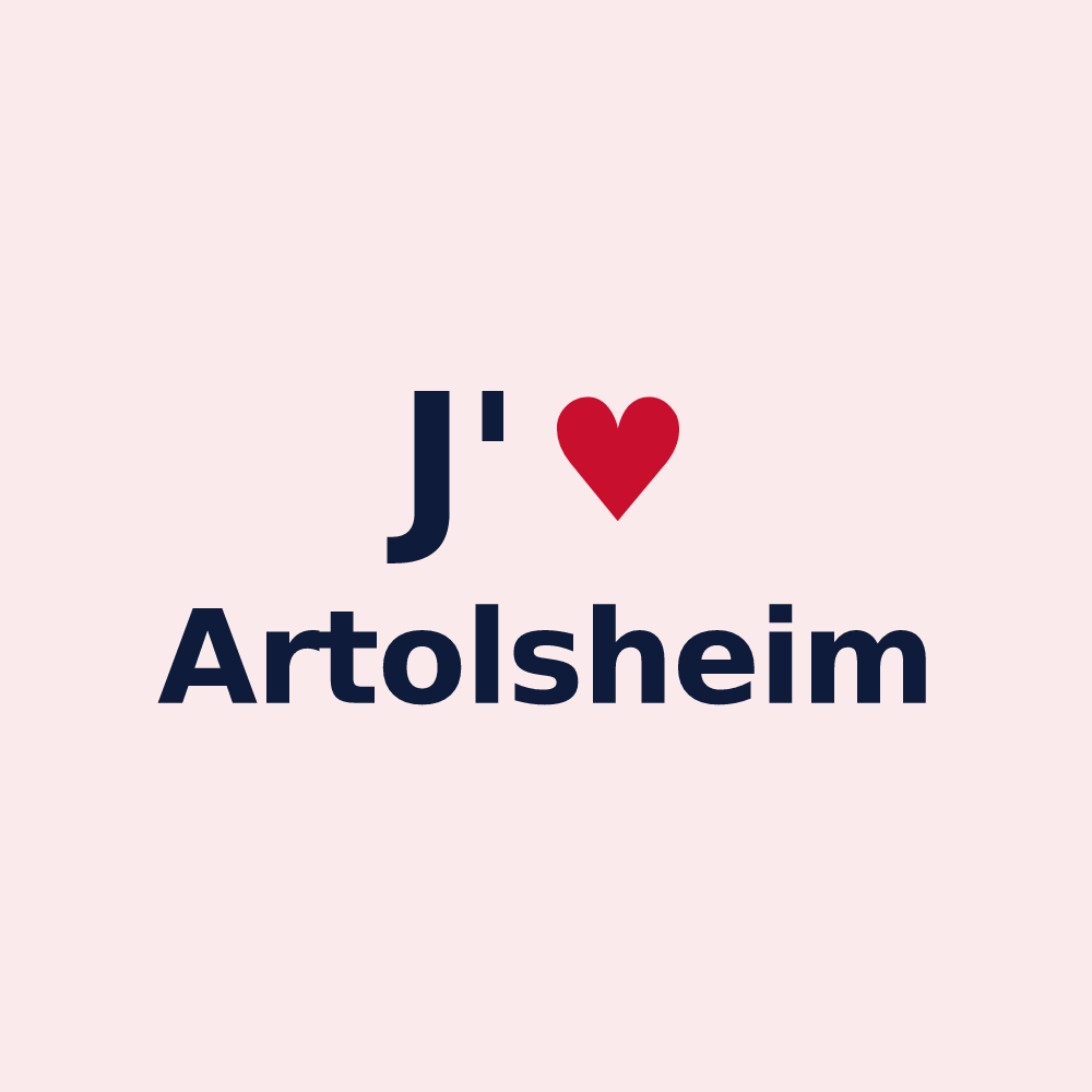Magnet personnalisé Artolsheim — design J'aime Artolsheim