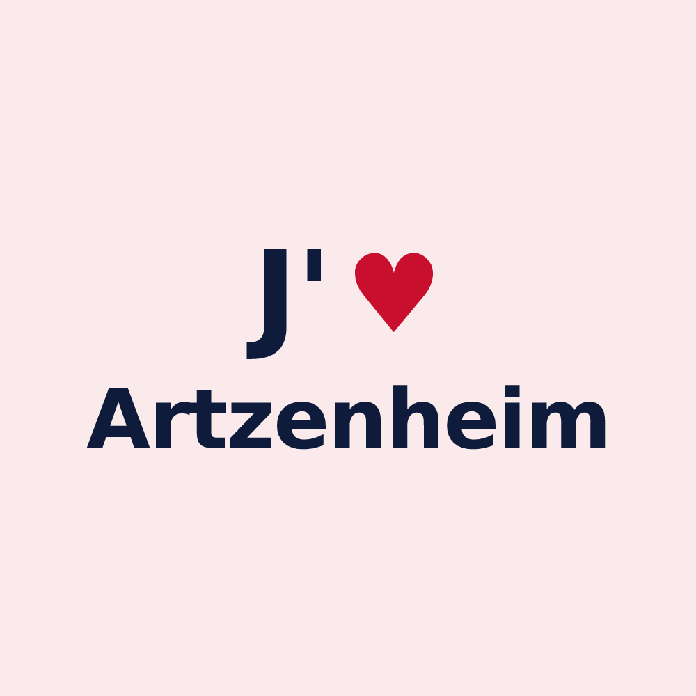 Magnet personnalisé Artzenheim — design J'aime Artzenheim