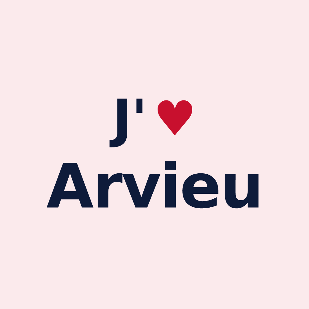 Magnet personnalisé Arvieu — design J'aime Arvieu